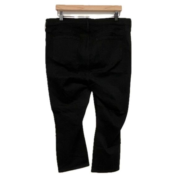 Torrid Black Ripped Distressed Sky High Skinny Crop Jeans - Size 16 - Picture 5 of 6